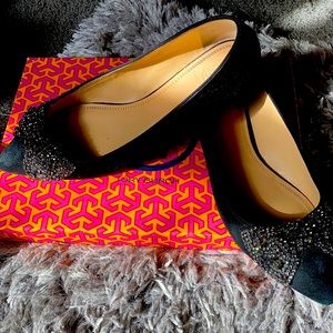 Tory Burch Vanessa Suede Crystal Flats